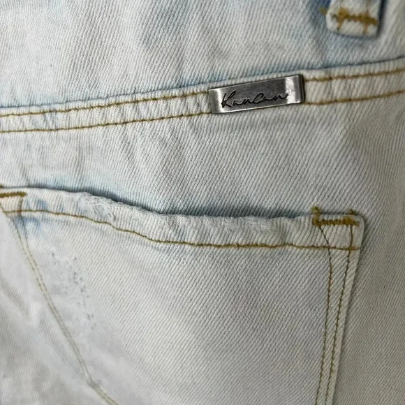 KanCan cuffed destroyed light wash shorts‎ - Picture 4 of 5